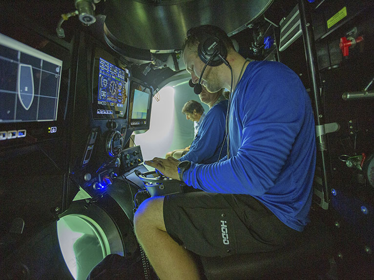 Custom-built Scenic Neptune submarine underwater