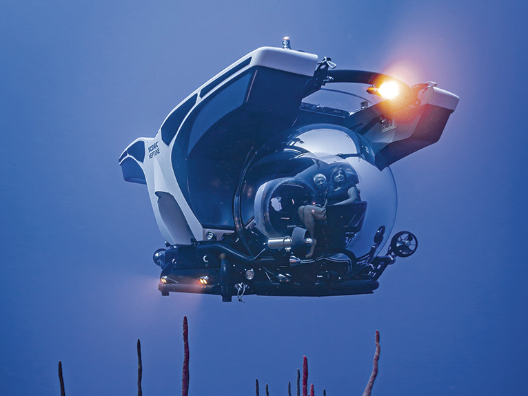 Custom-built Scenic Neptune submarine underwater