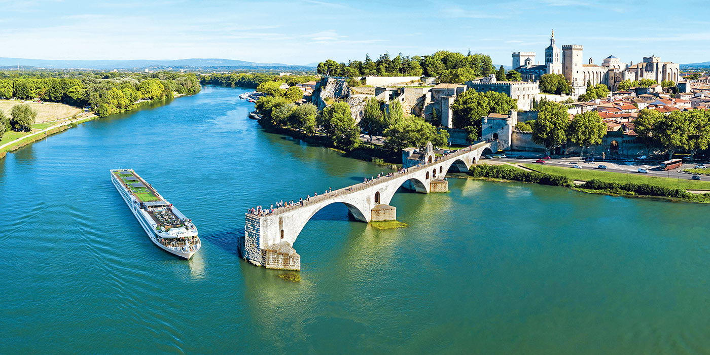 The Scenic Sapphire Space-Ship cruising along the River, France