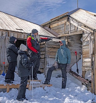 Scenic Eclipse guests at Mawsons Huts, Cape Denison, East Antarctica