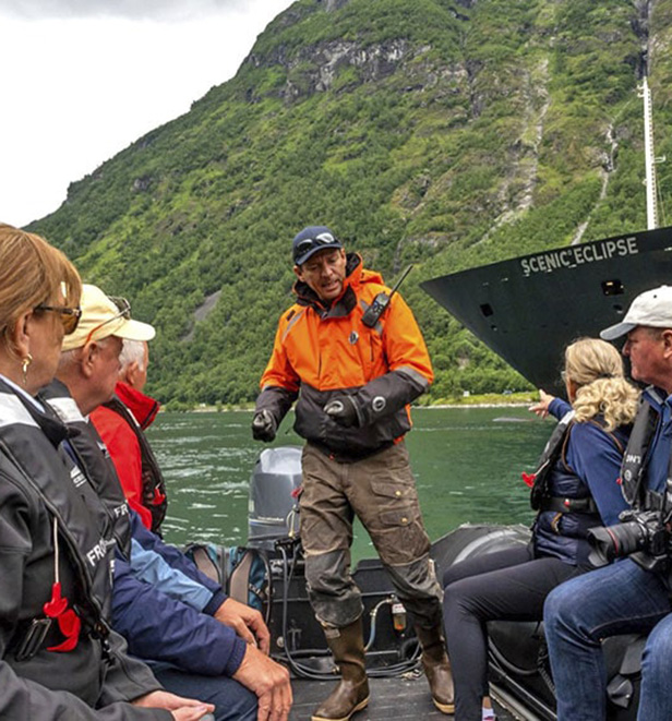 Scenic Eclipse Zodiac ride in Geiranger, Norway
