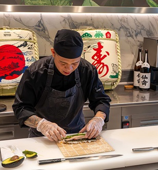 Sushi making demonstration on board Scenic Eclipse