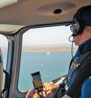 View from helicopter excursions Scenic Eclipse