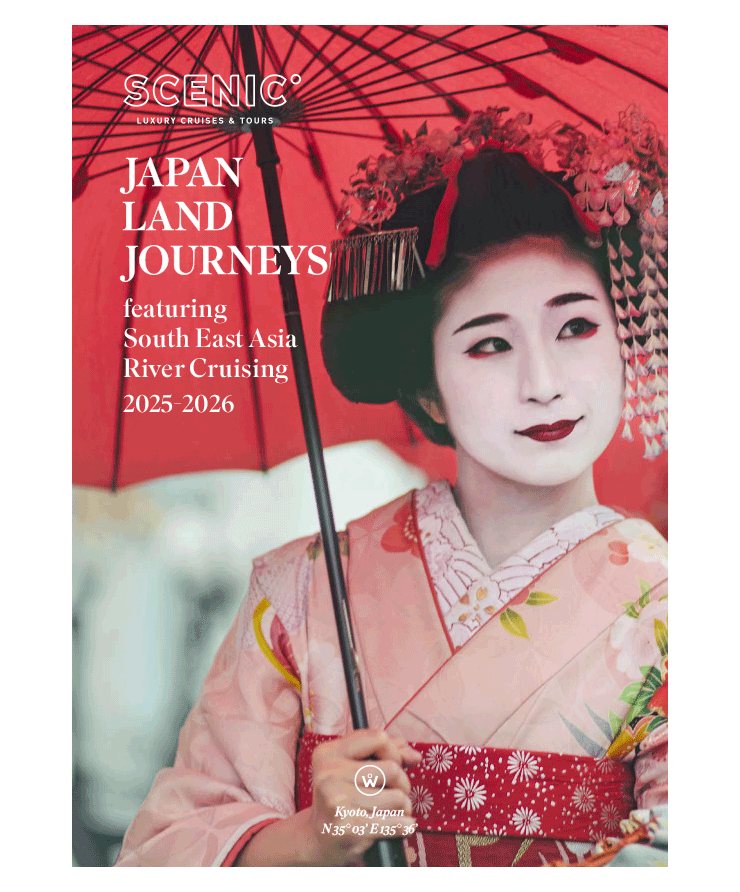 Scenic Japan land journeys brochure cover