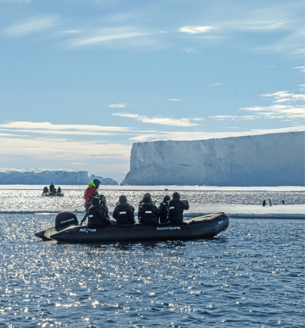 Zodiac excursion in Commonwealth Bay, East Antarctica, Scenic Eclipse II