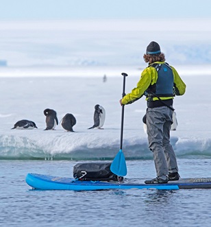 Standup paddleboarding in Antarctica