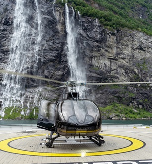 Scenic helicopter in Norway