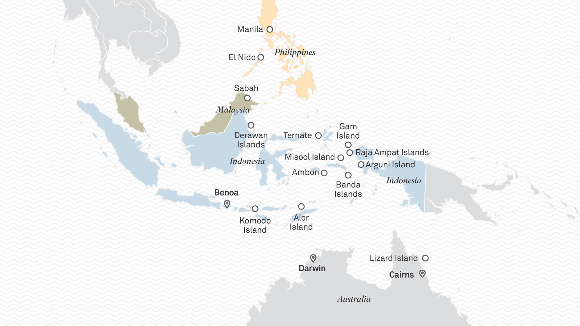 South East Asia ocean cruising map Scenic Eclipse