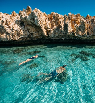 People snorkelling at Dirk Hartog Island National Park