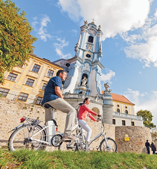 Guests enjoying a bike ride