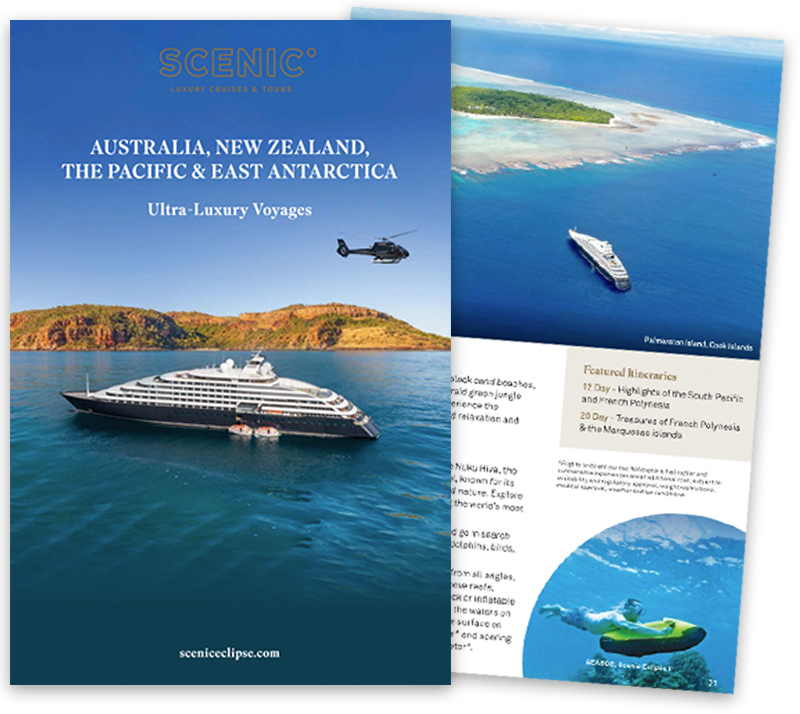 Scenic Eclipse Oceania Destination Guide Brochure 2025-2027 Brochure Cover